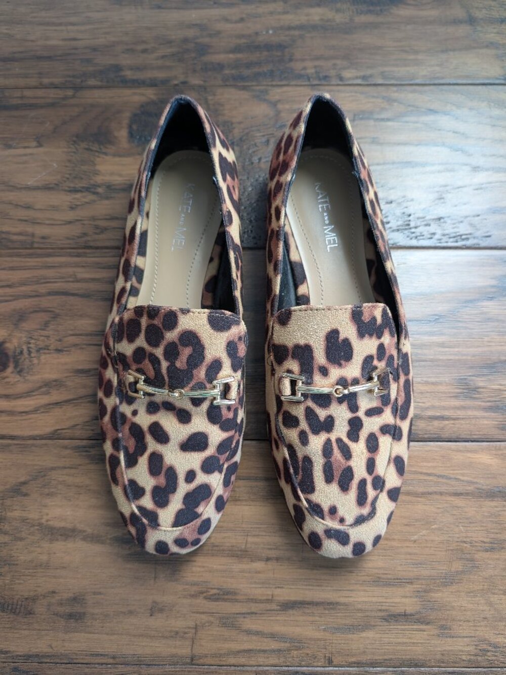 Kate and Mel leopard print loafers size 7